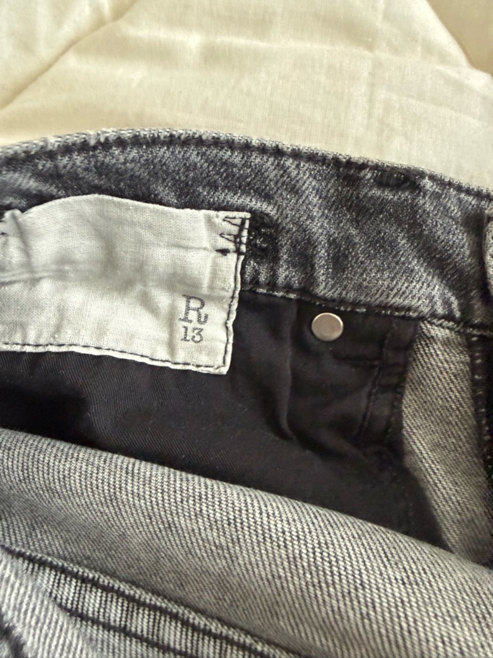 R13 Boyfriend Jean Vintage Grey - Picture 8 of 8